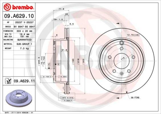 A.B.S. 09.A629.11 - Discofreno autozon.pro