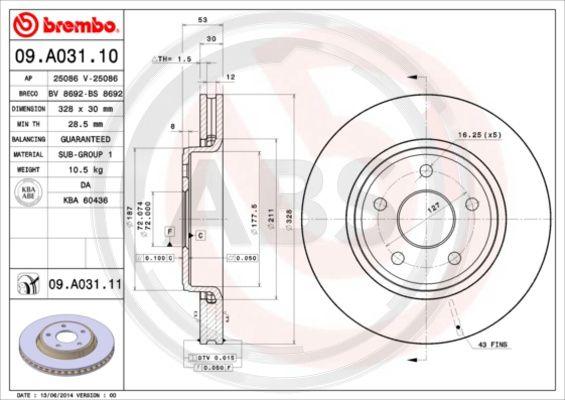 A.B.S. 09.A031.11 - Discofreno autozon.pro