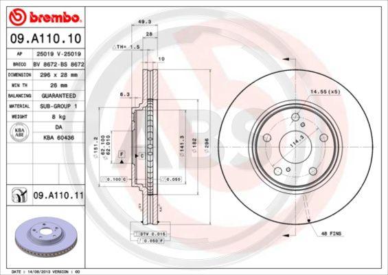 A.B.S. 09.A110.11 - Discofreno autozon.pro