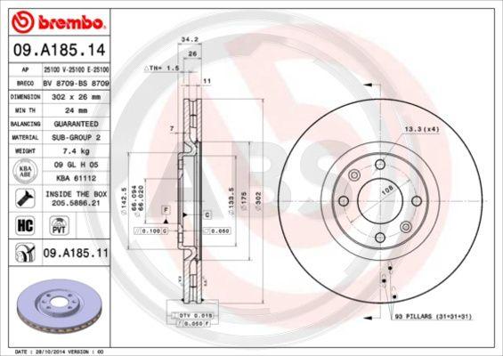 A.B.S. 09.A185.11 - Discofreno autozon.pro