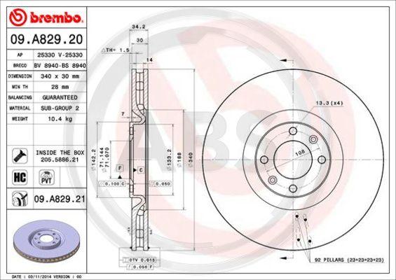 A.B.S. 09.A829.21 - Discofreno autozon.pro