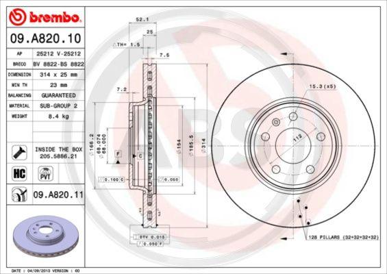 A.B.S. 09.A820.11 - Discofreno autozon.pro