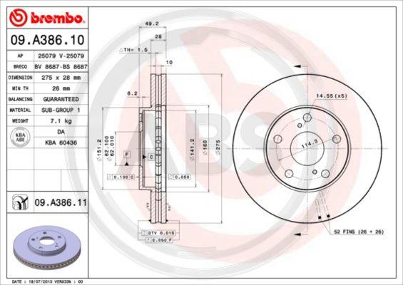 A.B.S. 09.A386.11 - Discofreno autozon.pro