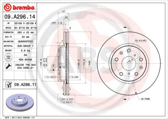 A.B.S. 09.A296.11 - Discofreno autozon.pro