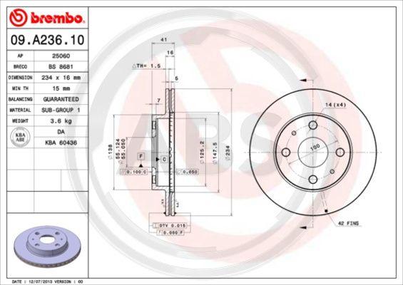 A.B.S. 09.A236.11 - Discofreno autozon.pro