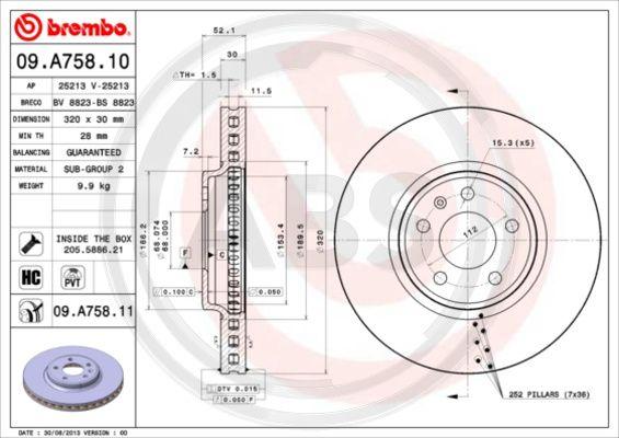 A.B.S. 09.A758.11 - Discofreno autozon.pro