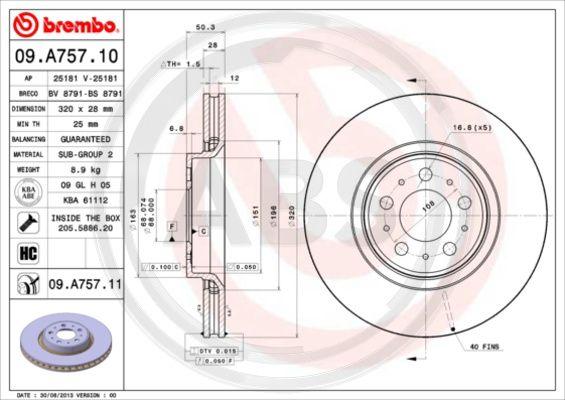 A.B.S. 09.A757.11 - Discofreno autozon.pro