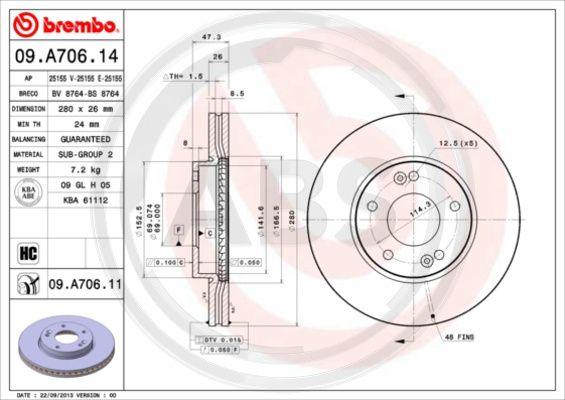 A.B.S. 09.A706.11 - Discofreno autozon.pro