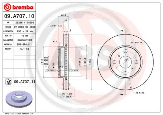 A.B.S. 09.A707.11 - Discofreno autozon.pro