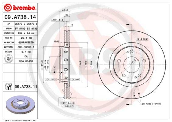 A.B.S. 09.A738.11 - Discofreno autozon.pro