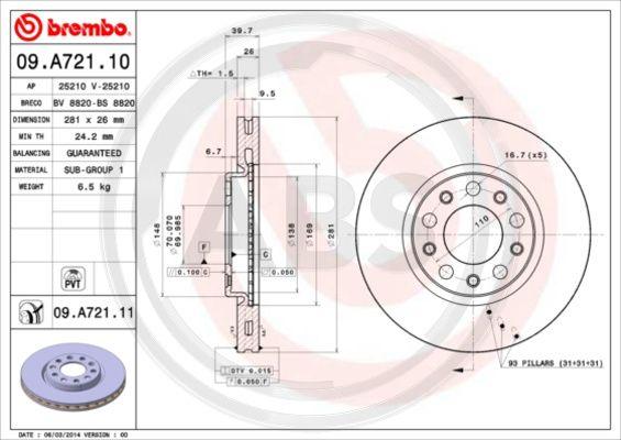 A.B.S. 09.A721.11 - Discofreno autozon.pro