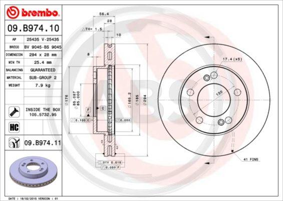 A.B.S. 09.B974.11 - Discofreno autozon.pro