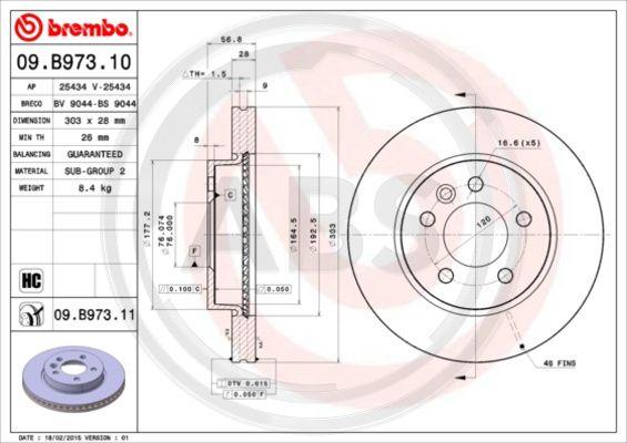 A.B.S. 09.B973.11 - Discofreno autozon.pro