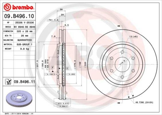 A.B.S. 09.B496.10 - Discofreno autozon.pro