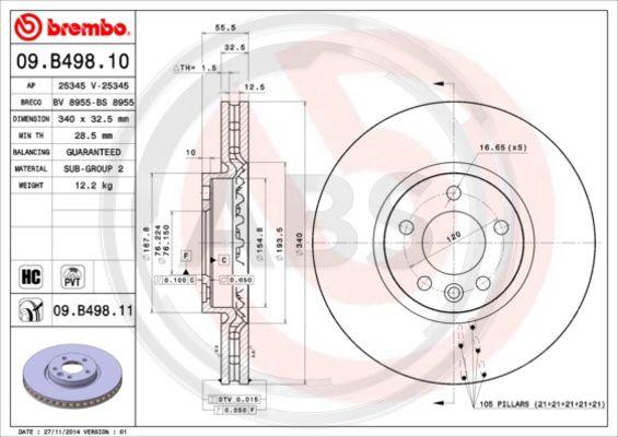 A.B.S. 09.B498.11 - Discofreno autozon.pro