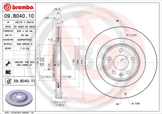 A.B.S. 09.B040.11 - Discofreno autozon.pro