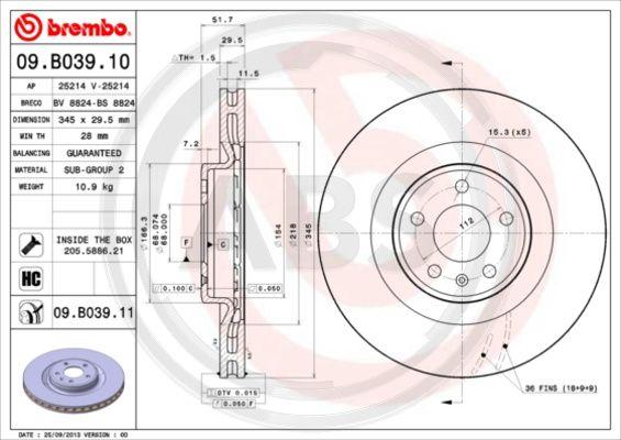 A.B.S. 09.B039.11 - Discofreno autozon.pro