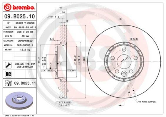 A.B.S. 09.B025.11 - Discofreno autozon.pro