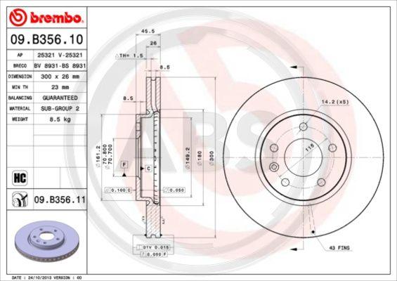 A.B.S. 09.B356.11 - Discofreno autozon.pro