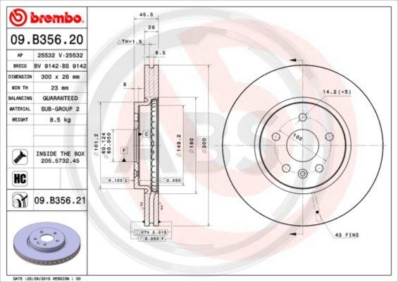 A.B.S. 09.B356.21 - Discofreno autozon.pro