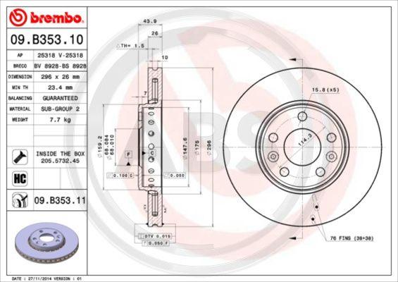 A.B.S. 09.B353.10 - Discofreno autozon.pro