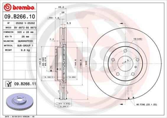 A.B.S. 09.B266.11 - Discofreno autozon.pro