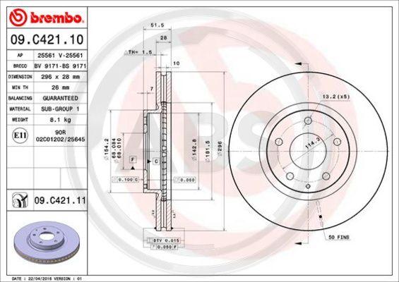 A.B.S. 09.C421.11 - Discofreno autozon.pro