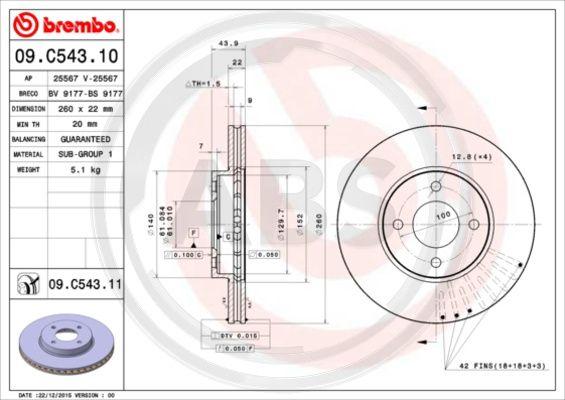 A.B.S. 09.C543.11 - Discofreno autozon.pro