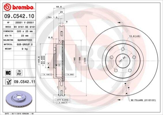 A.B.S. 09.C542.11 - Discofreno autozon.pro