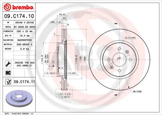 A.B.S. 09.C174.11 - Discofreno autozon.pro