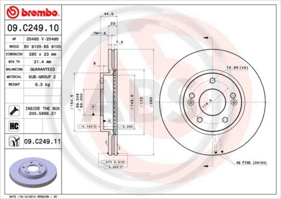 A.B.S. 09.C249.11 - Discofreno autozon.pro