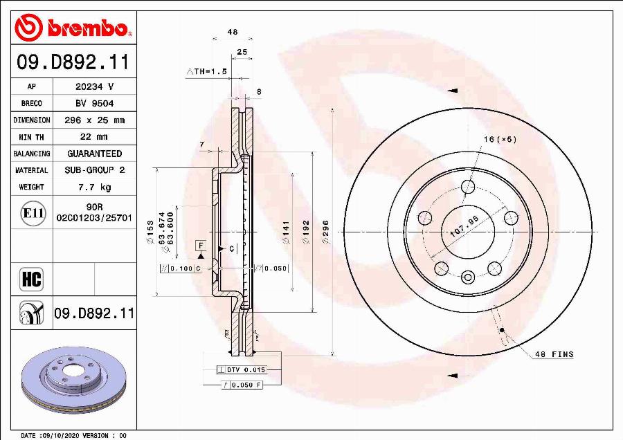 A.B.S. 09.D892.11 - Discofreno autozon.pro