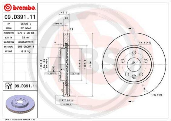 A.B.S. 09.D391.11 - Discofreno autozon.pro