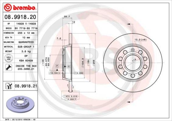 A.B.S. 08.9918.21 - Discofreno autozon.pro