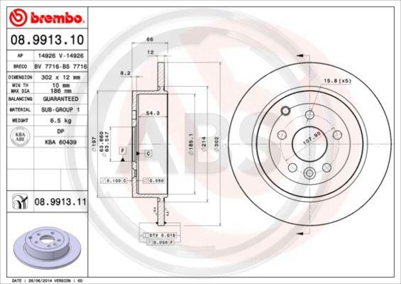 A.B.S. 08.9913.11 - Discofreno autozon.pro