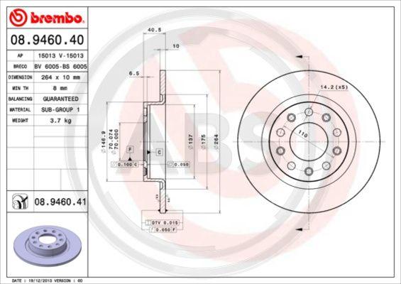 A.B.S. 08.9460.41 - Discofreno autozon.pro