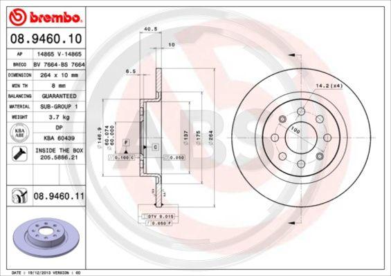 A.B.S. 08.9460.11 - Discofreno autozon.pro