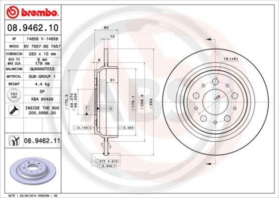 A.B.S. 08.9462.11 - Discofreno autozon.pro