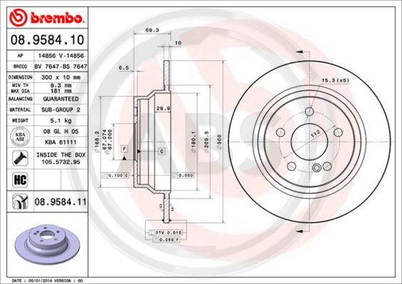 A.B.S. 08.9584.11 - Discofreno autozon.pro