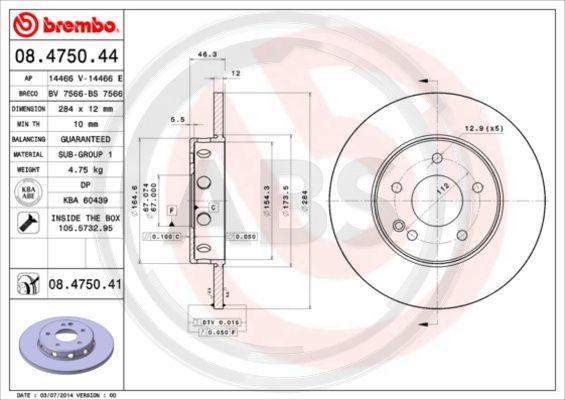 A.B.S. 08.4750.41 - Discofreno autozon.pro