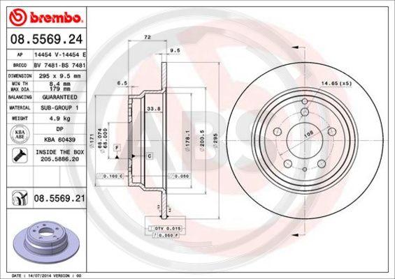 A.B.S. 08.5569.21 - Discofreno autozon.pro