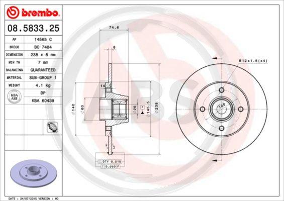 A.B.S. 08.5833.20 - Discofreno autozon.pro