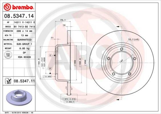 A.B.S. 08.5347.11 - Discofreno autozon.pro