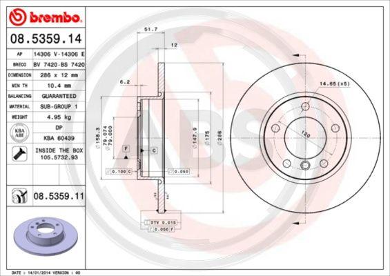 A.B.S. 08.5359.11 - Discofreno autozon.pro