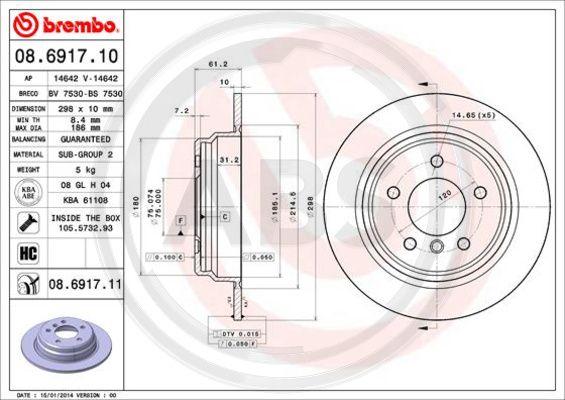 A.B.S. 08.6917.11 - Discofreno autozon.pro