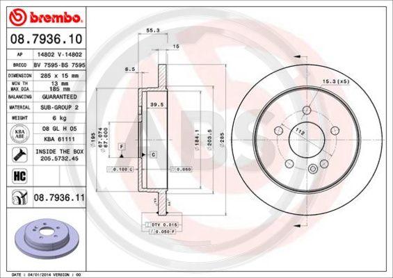 A.B.S. 08.7936.11 - Discofreno autozon.pro