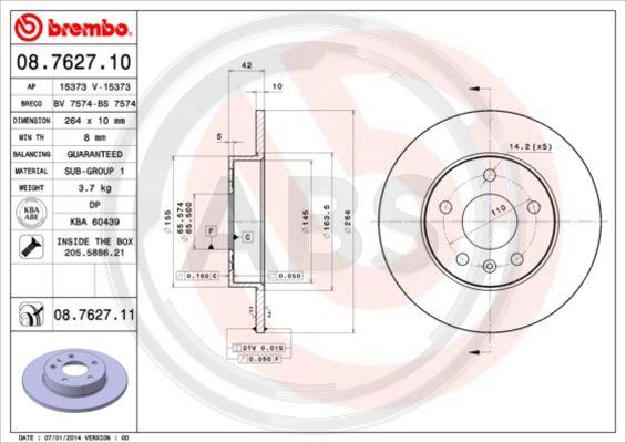 A.B.S. 08.7627.11 - Discofreno autozon.pro