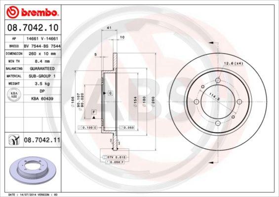 A.B.S. 08.7042.11 - Discofreno autozon.pro