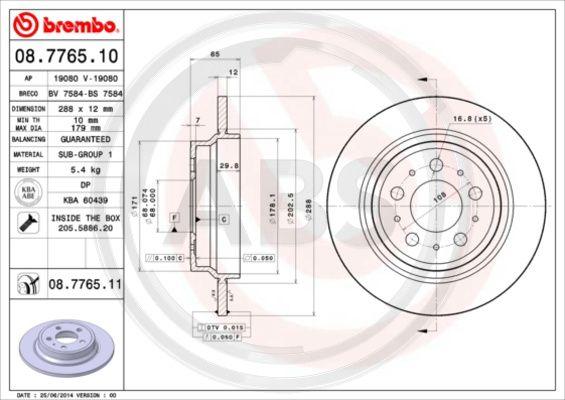 A.B.S. 08.7765.11 - Discofreno autozon.pro