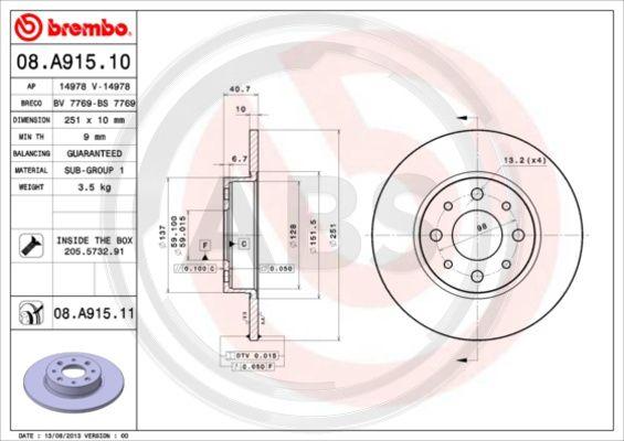 A.B.S. 08.A915.11 - Discofreno autozon.pro